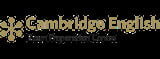 Cambridge English Exam Preparation Centre logo with gold text and decorative flower symbol
